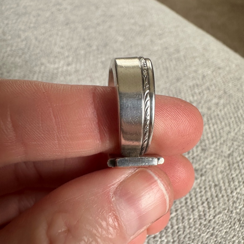 Silver Plated Spoon Ring - Picture 9 of 14